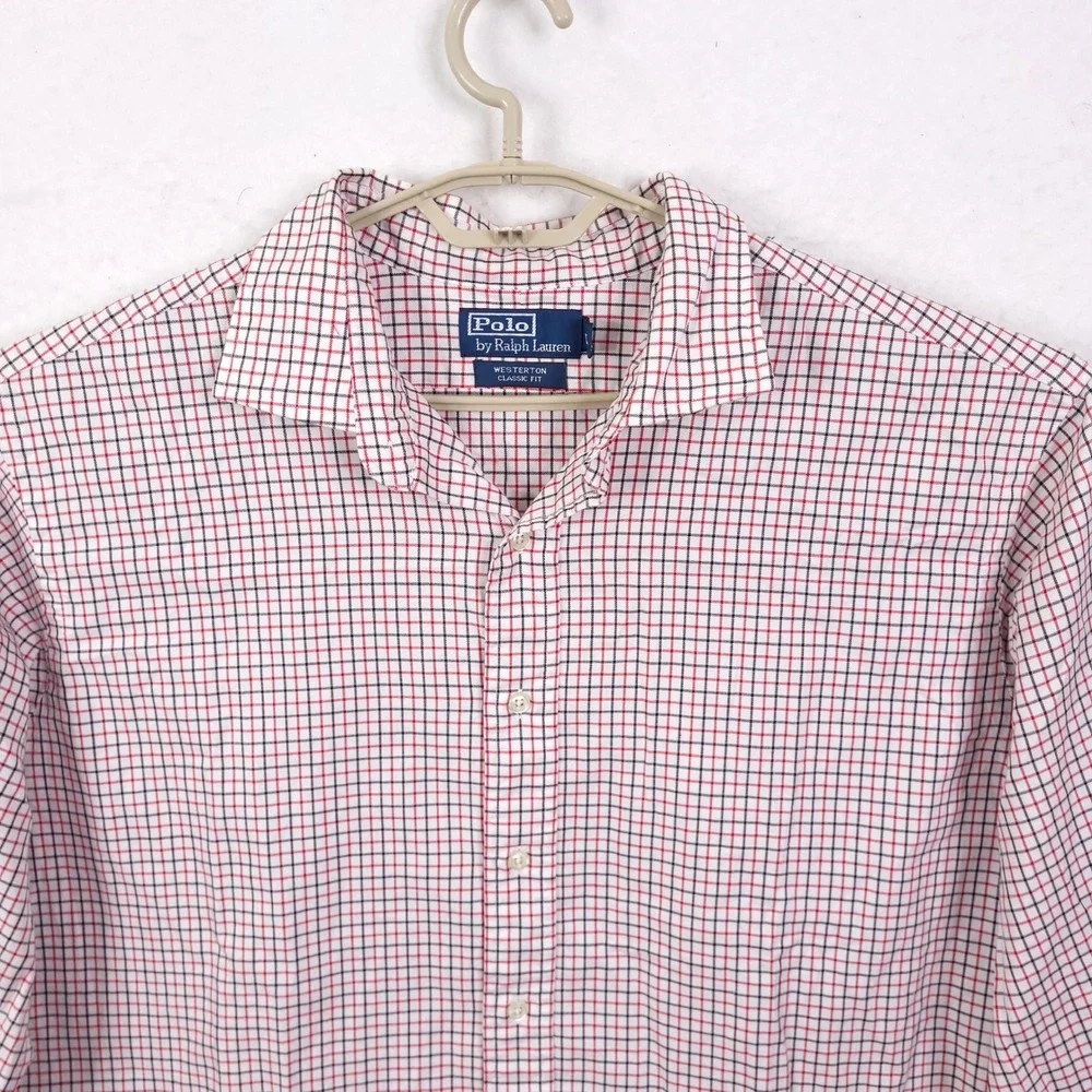Polo Ralph Lauren Button Up Shirt Mens 2XL Westerton Classic Fit Check Cotton